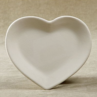 bizcocho blanco plato corazon