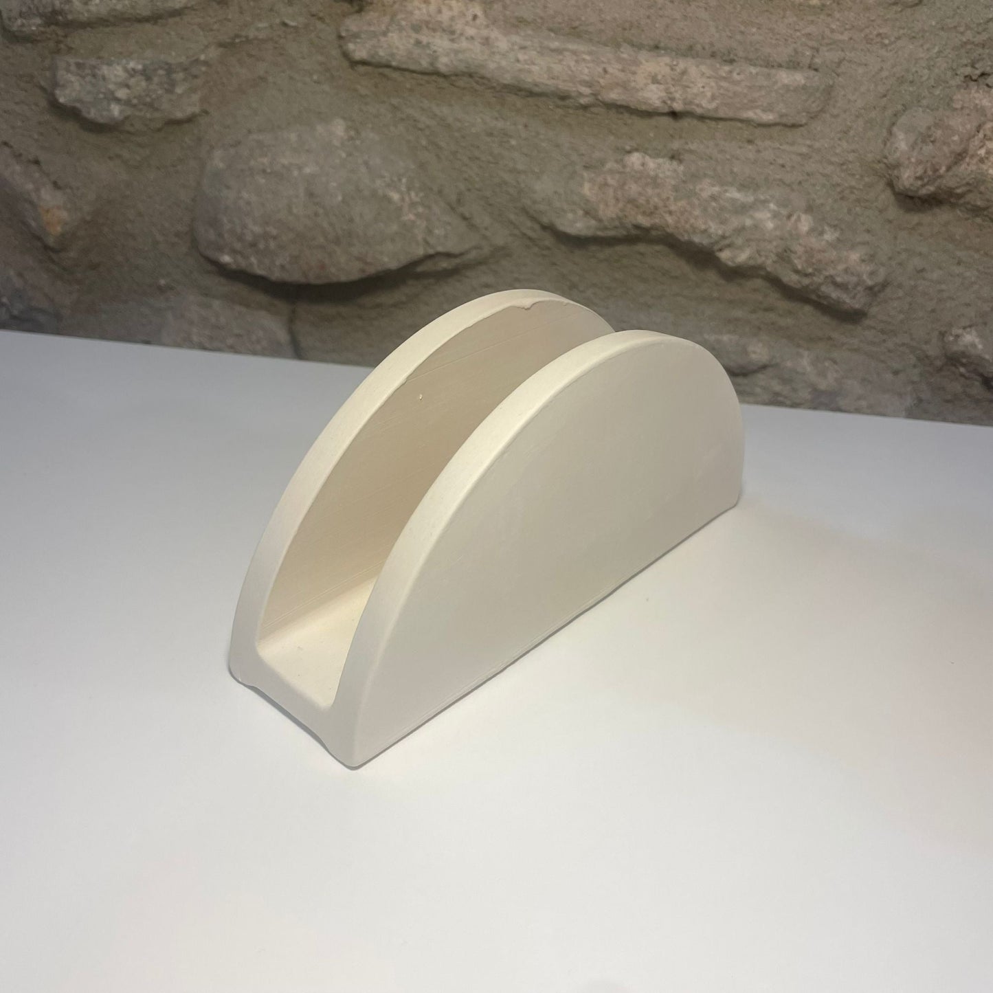 Distribuidor Bizcocho Blanco Servilletero Abanico 8 Cm Bizcocho